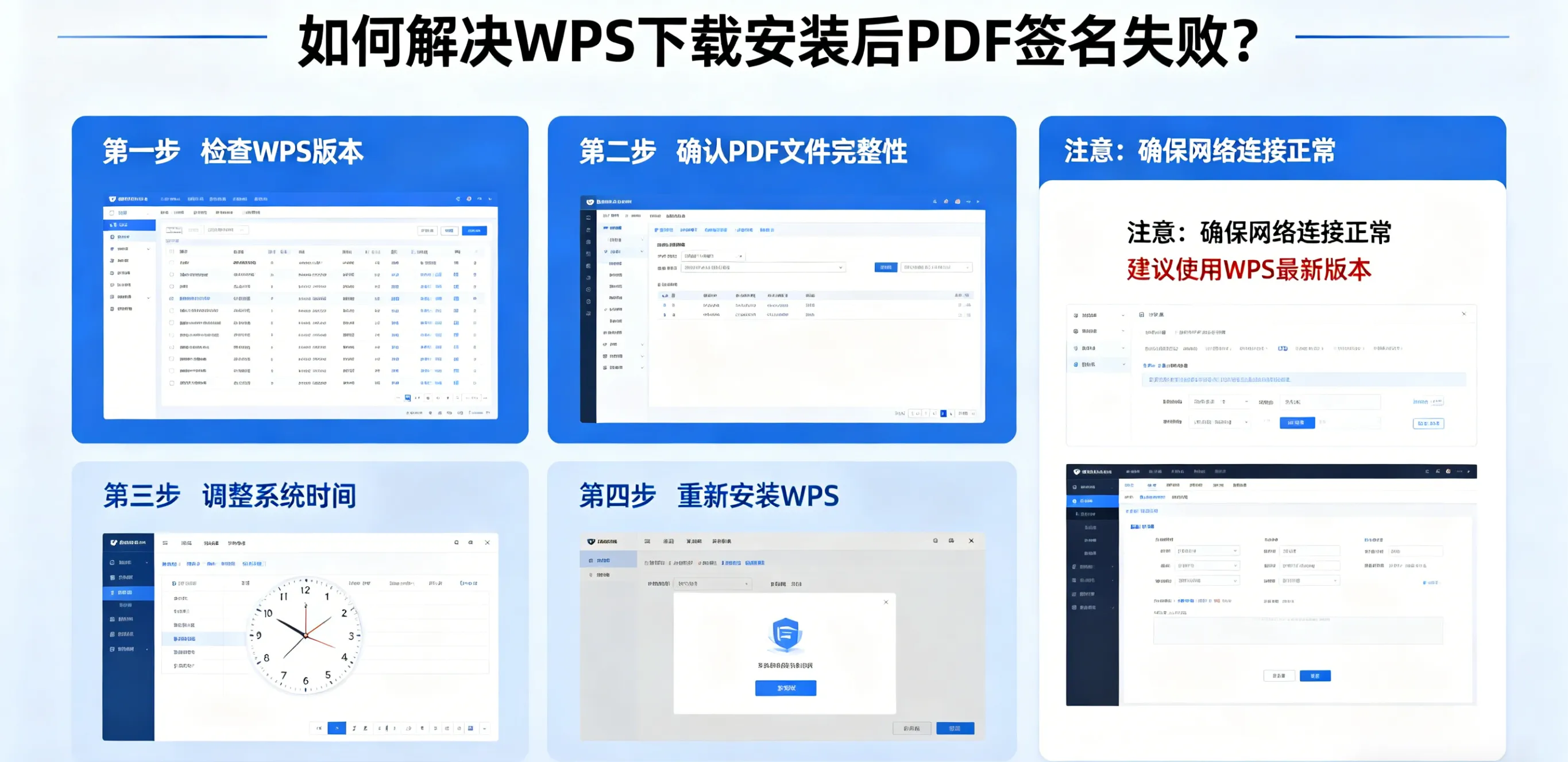 如何解决 WPS 下载安装后 PDF 签名失败？
